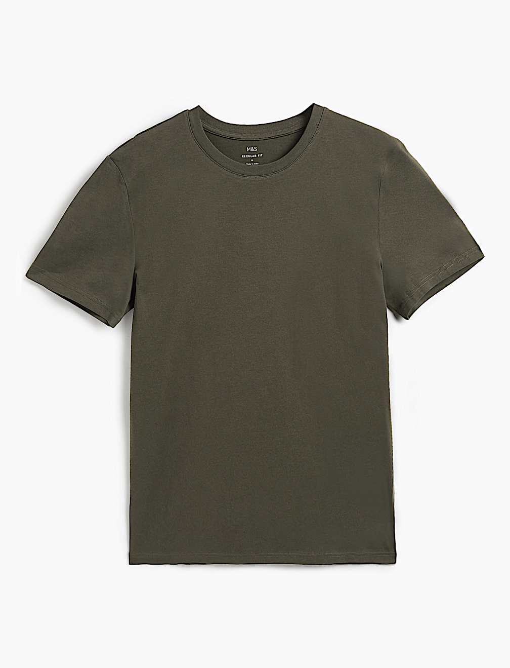 Pure Cotton Regular Fit Crew Neck T-Shirt