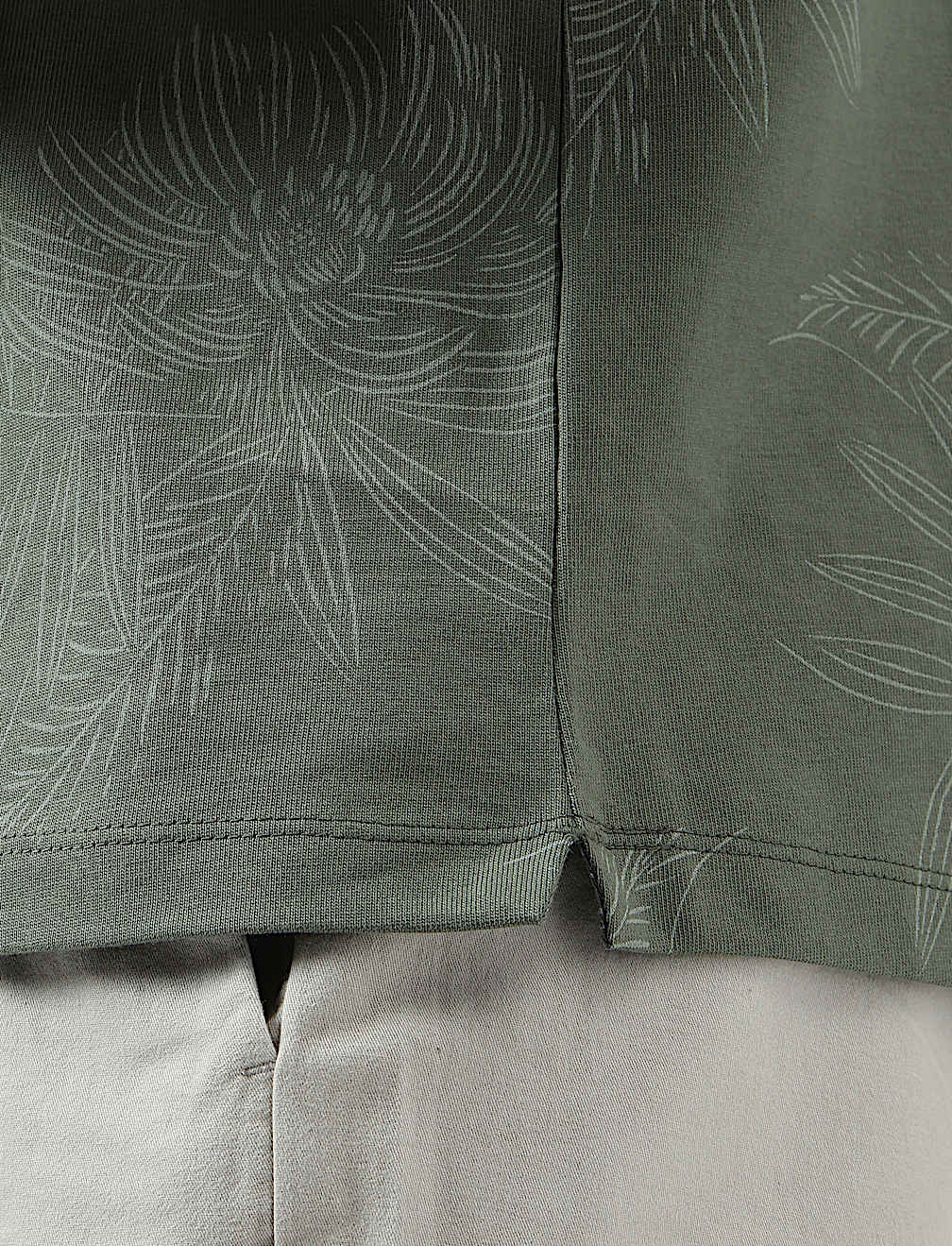 Pure Cotton Tropical Print Polo Shirt