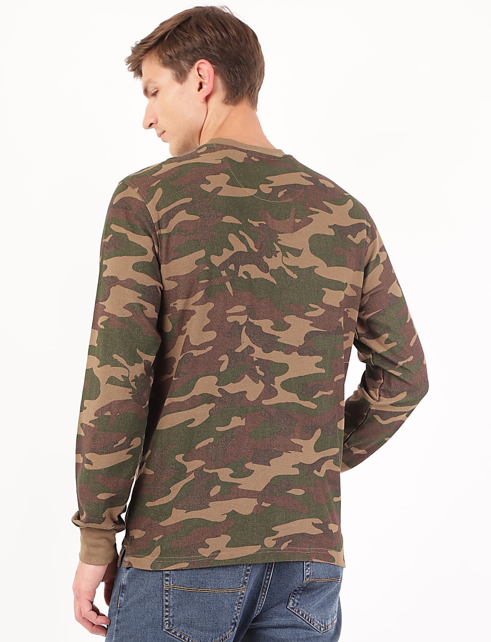 Pure Cotton Printed Round Neck Sweatshirt