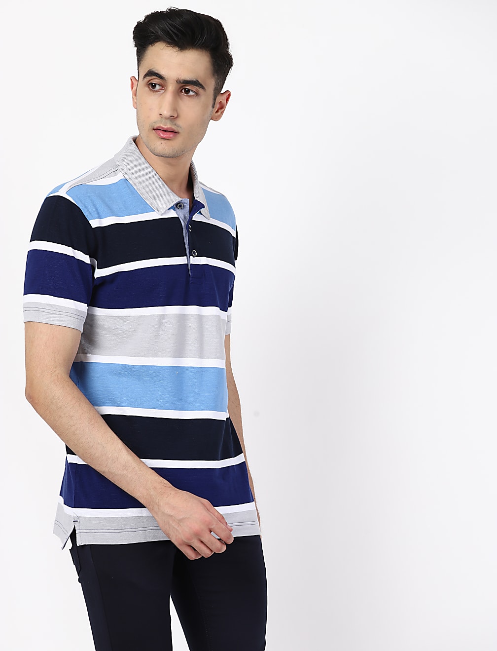 Block Stripes Polo Tee