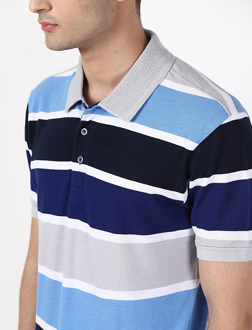 Block Stripes Polo Tee
