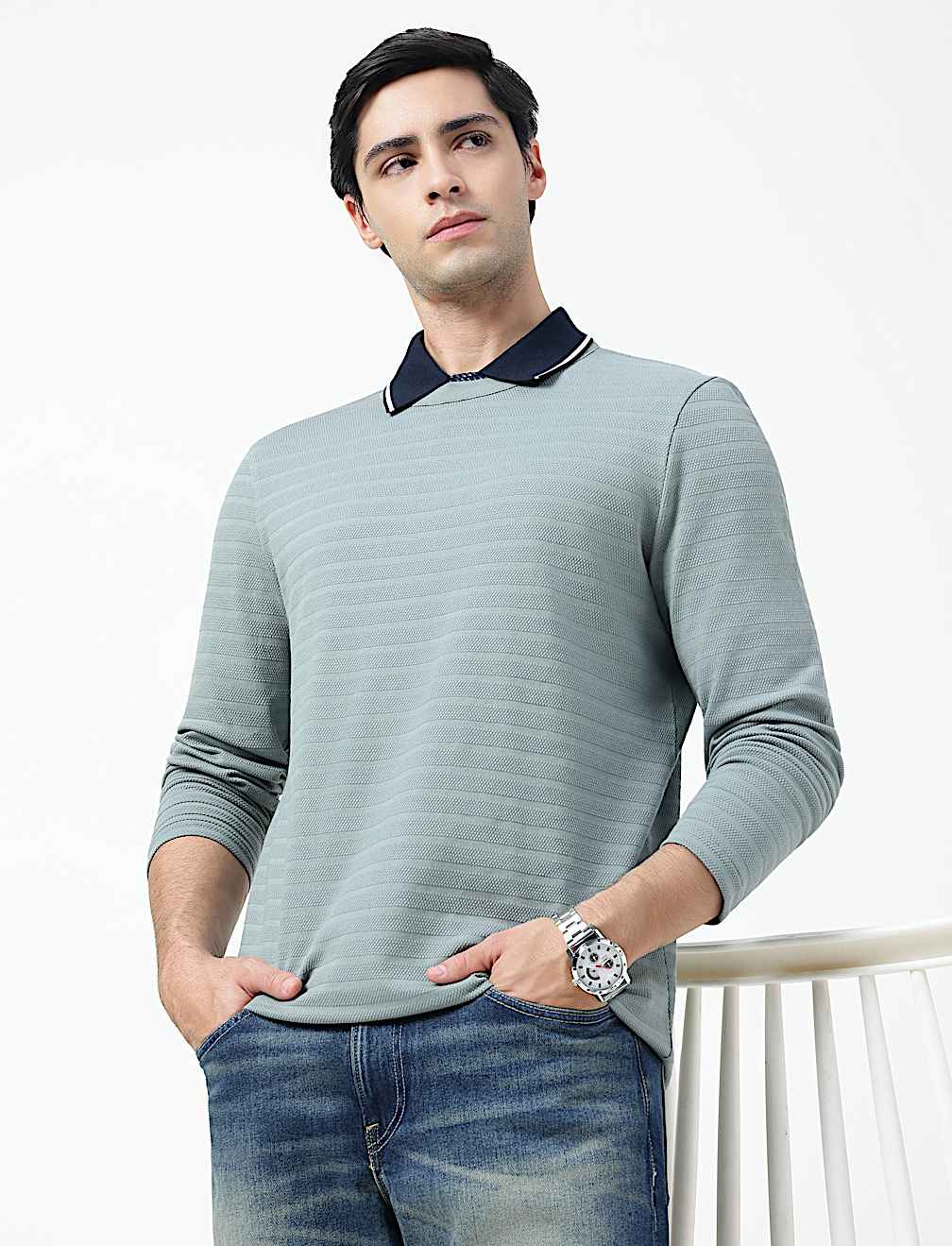 POPCORN TEXTURE DESIGN LS TEE