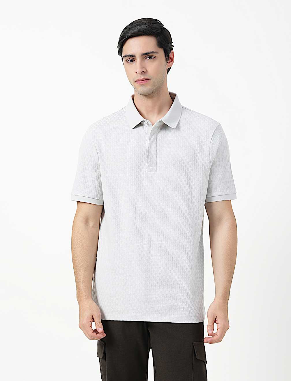 SS TWO TONE STRUCTURESMART ZIP POLO