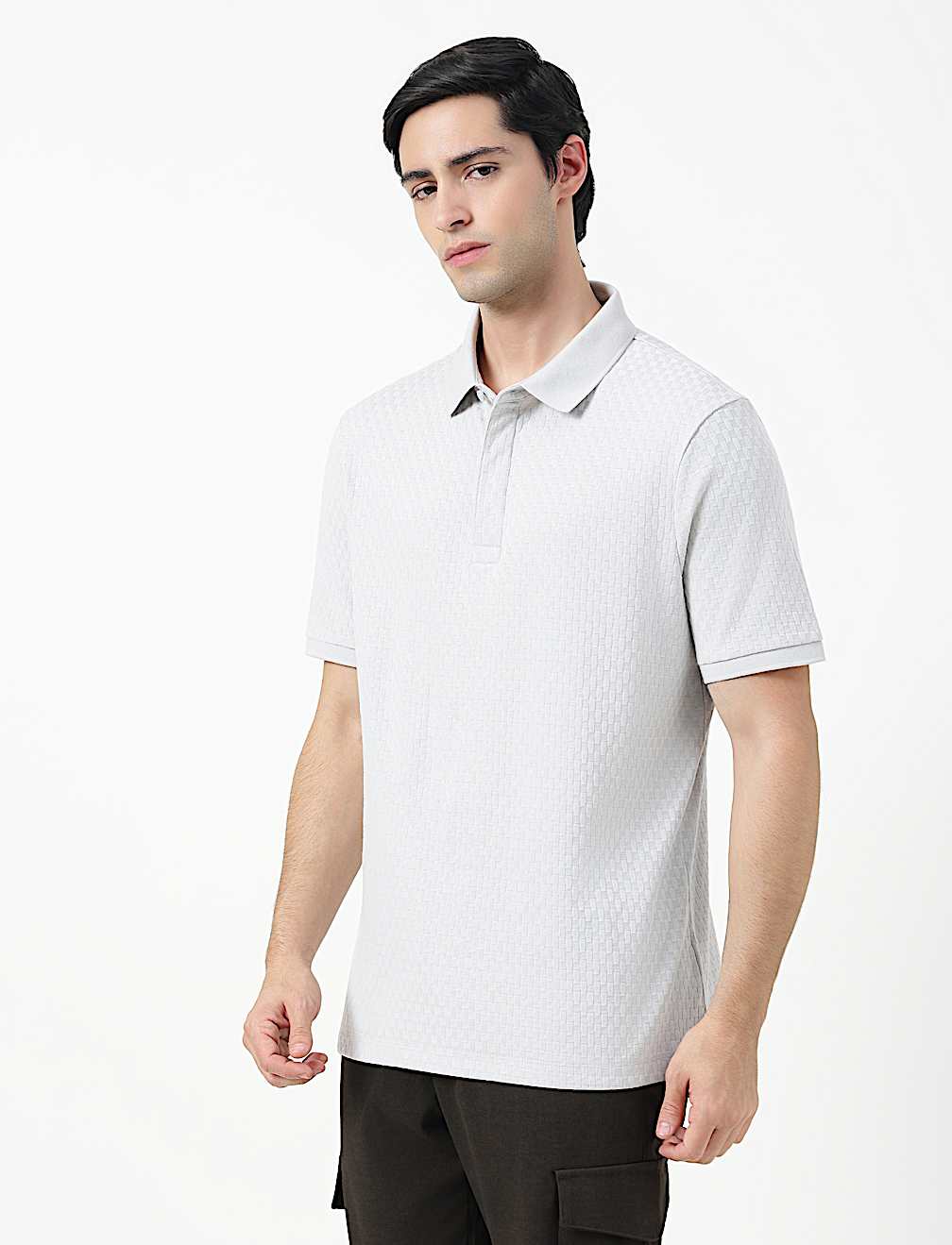 SS TWO TONE STRUCTURESMART ZIP POLO