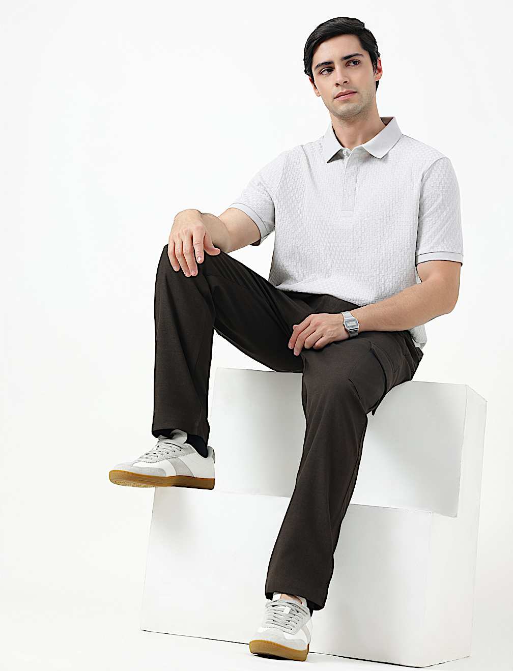 SS TWO TONE STRUCTURESMART ZIP POLO