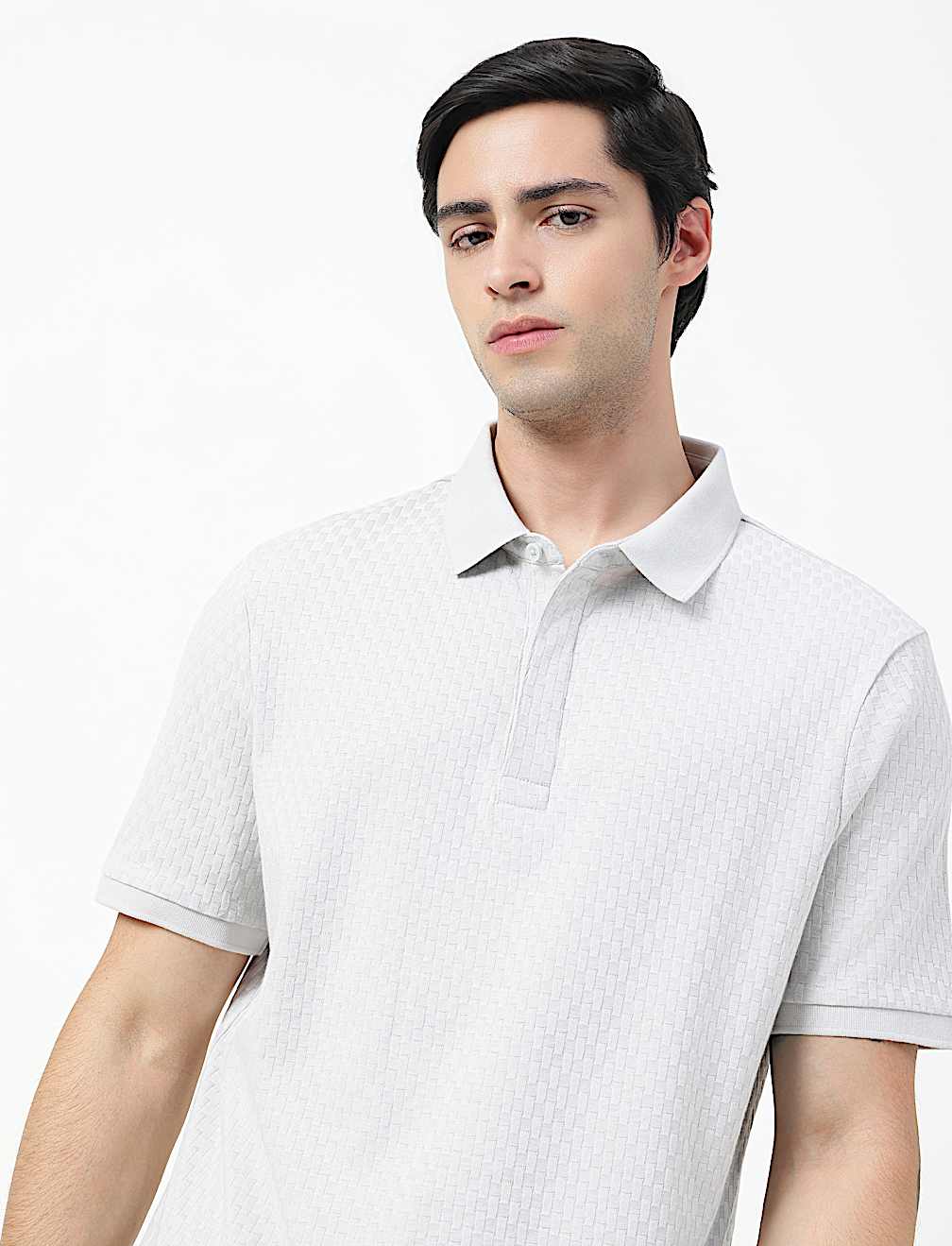 SS TWO TONE STRUCTURESMART ZIP POLO