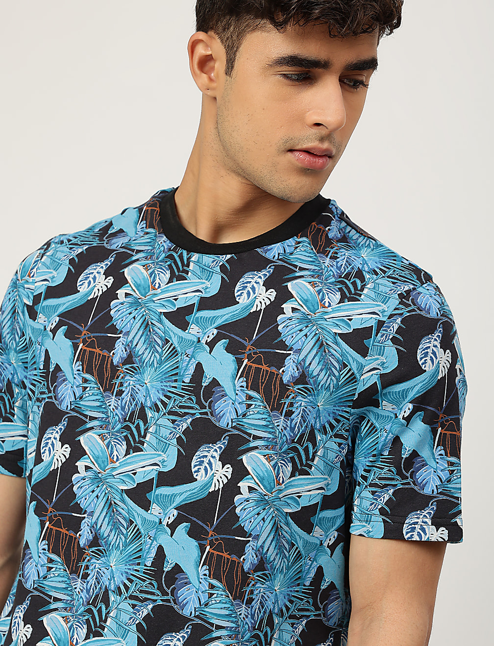 Pure Cotton Printed Crew Neck T-shirt