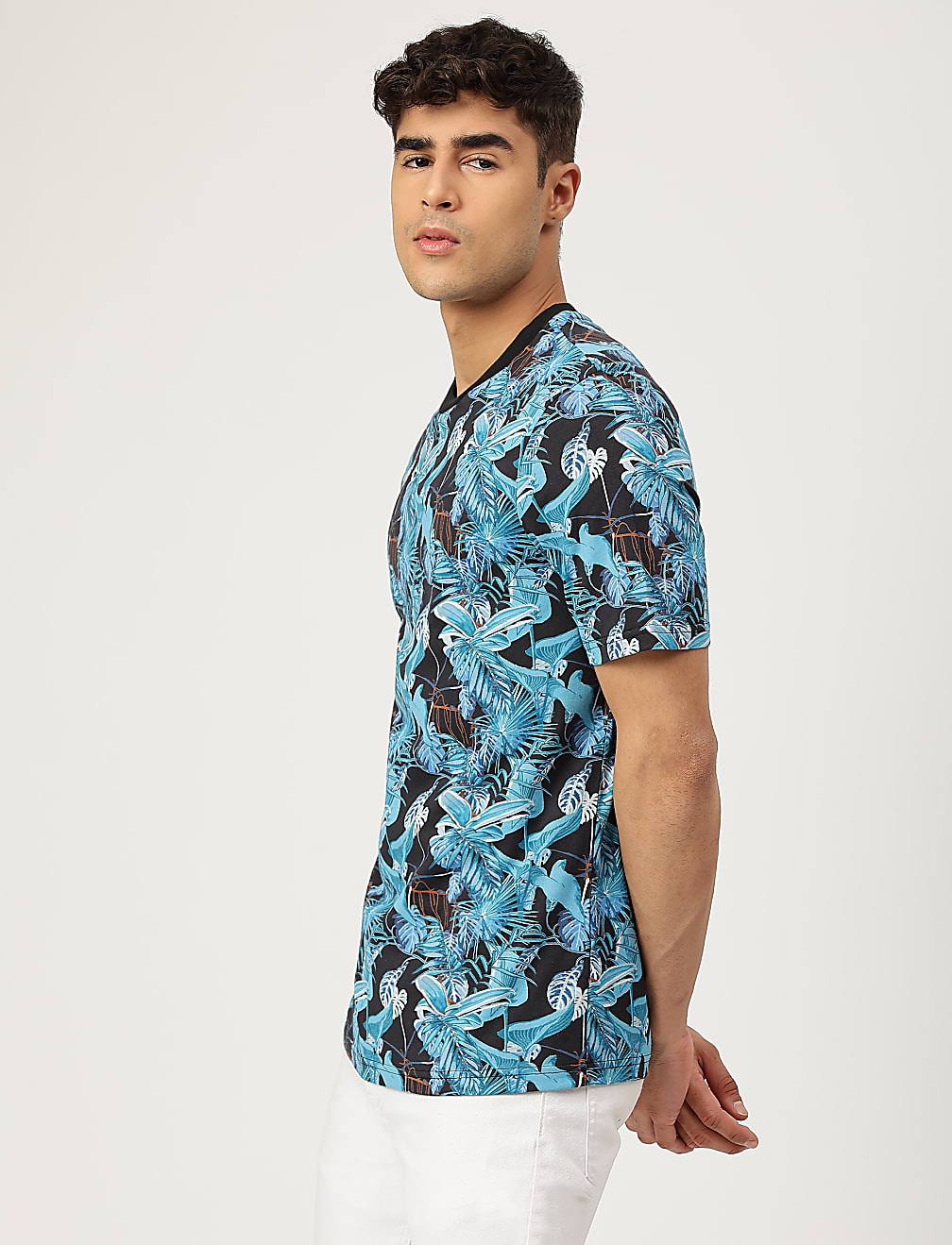 Pure Cotton Printed Crew Neck T-shirt