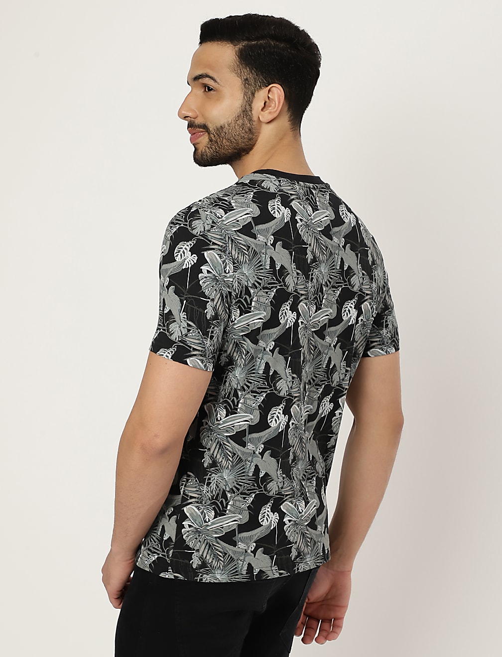 Pure Cotton Printed Crew Neck T-shirt