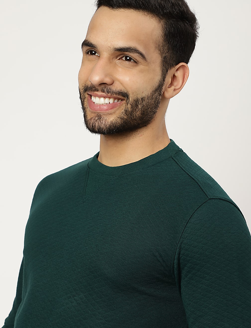 Round Neck Solid Sweatshirt