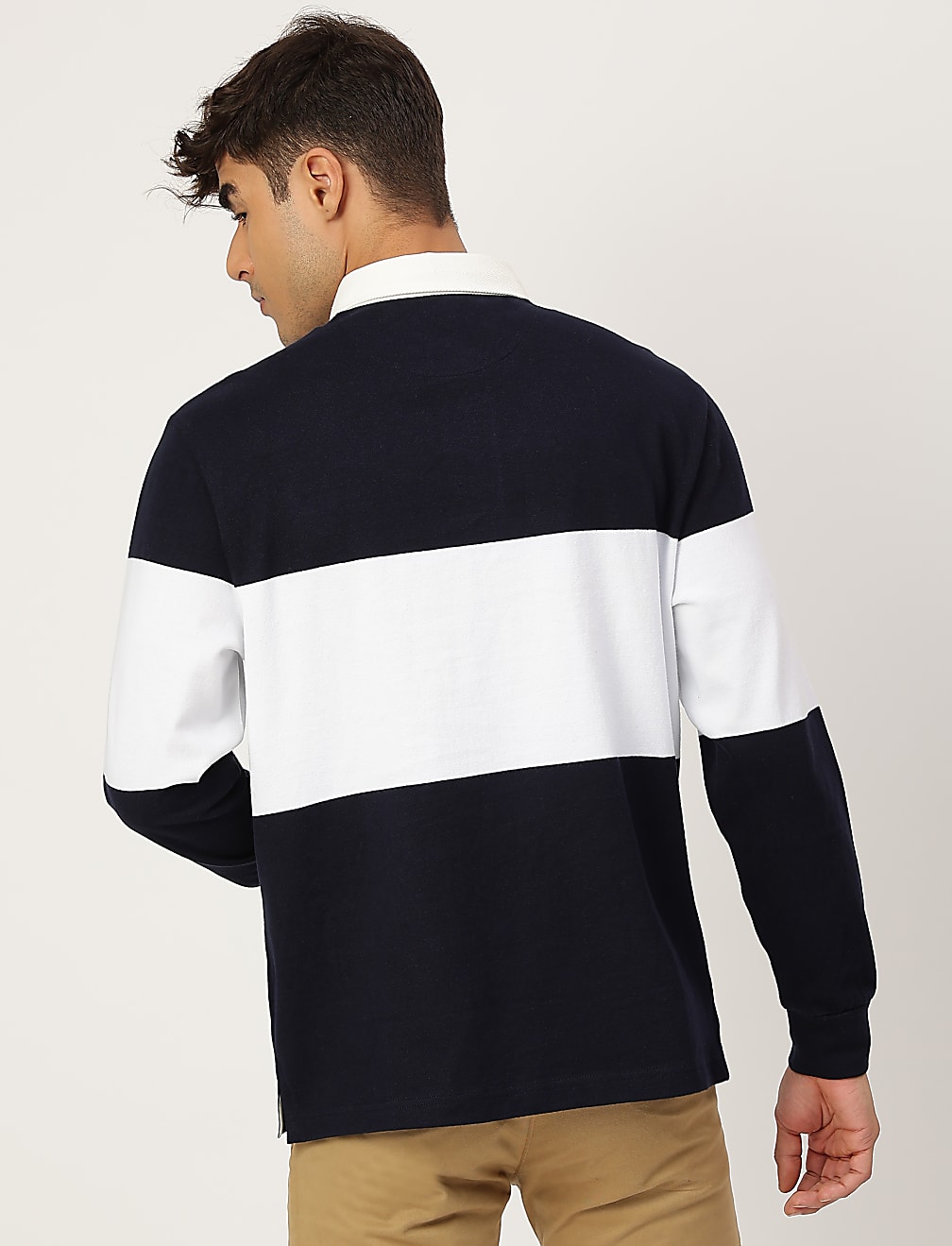 Pure Cotton Embroidered Polo Collar T-shirt