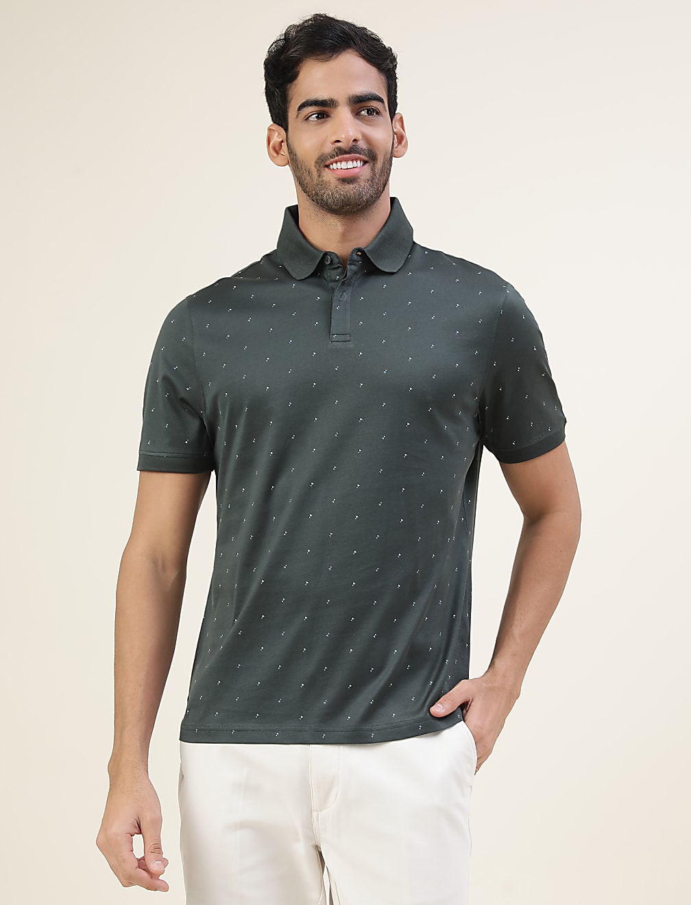 Premium Autograph Geometric Printed Polo