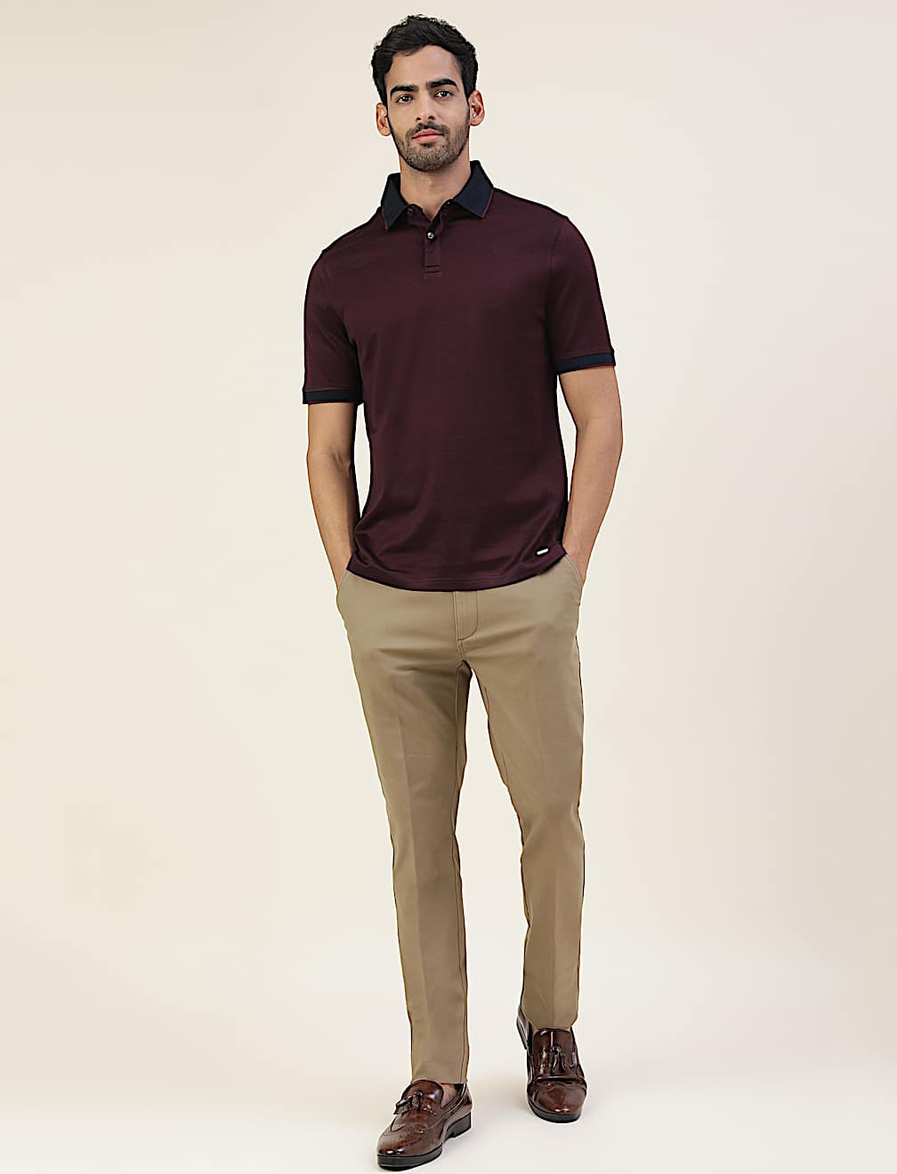 Premium Jacquard Polo With Tipping