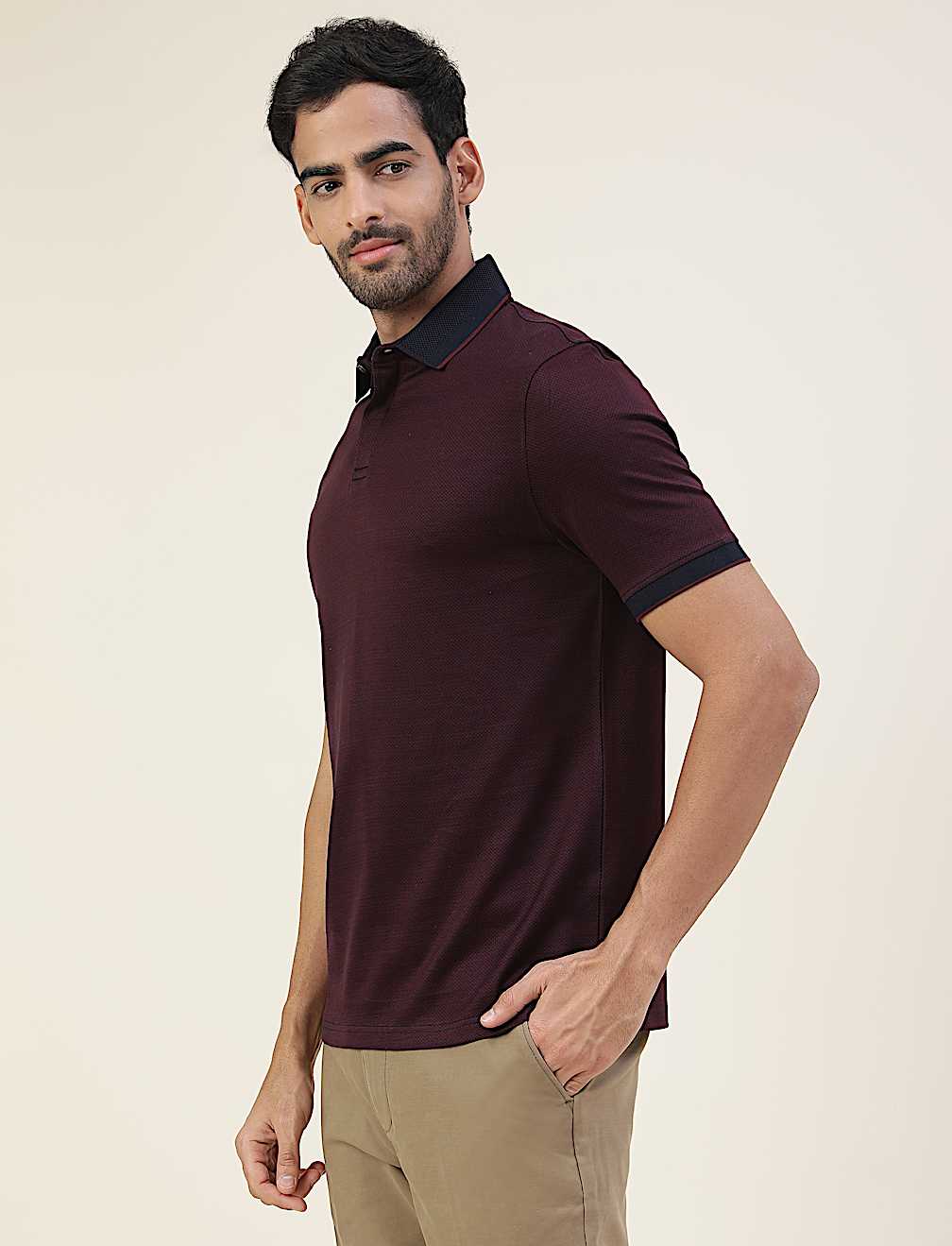 Premium Jacquard Polo With Tipping