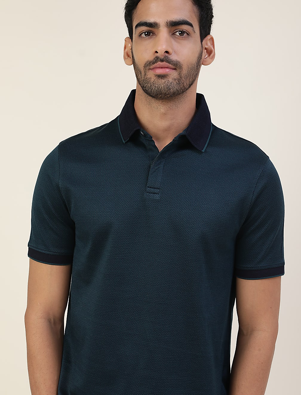 Premium Jacquard Polo With Tipping