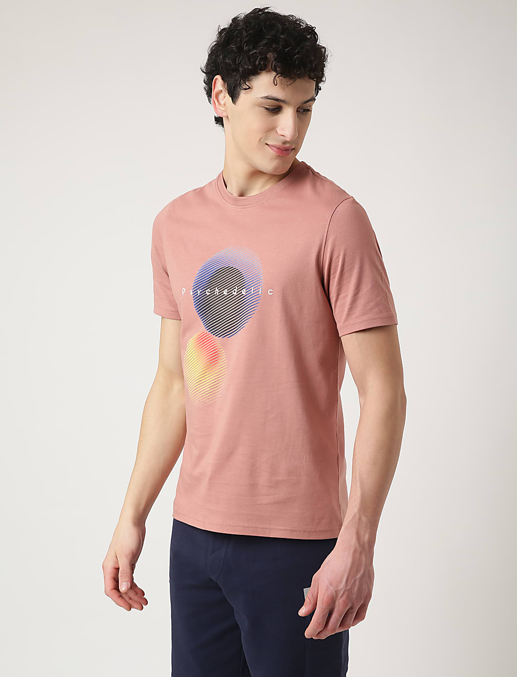 Pure Cotton Printed Crew Neck T-Shirt