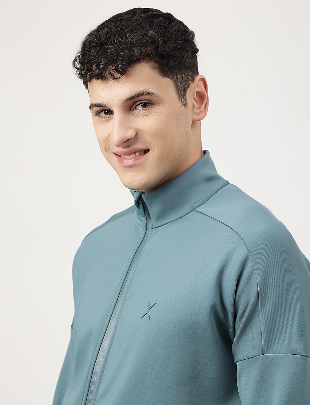 Scuba Plain High Neck Jacket