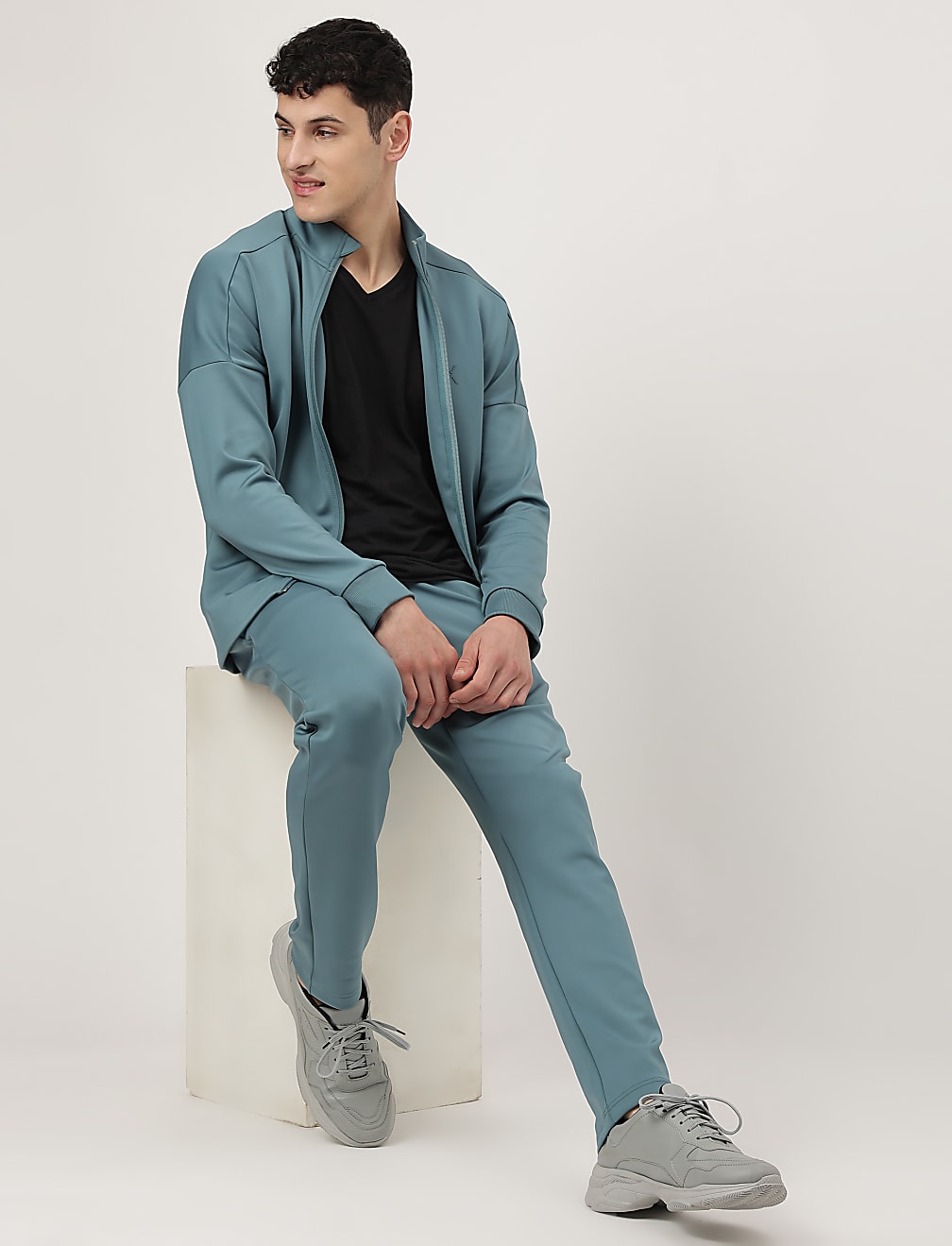 Scuba Plain High Neck Jacket