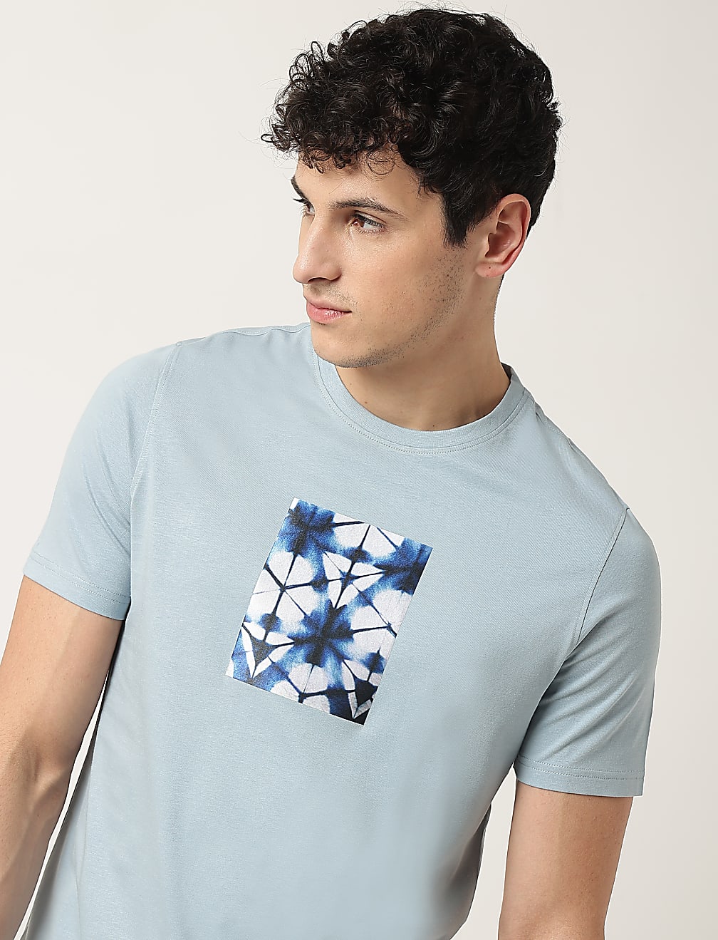 Pure Cotton Printed Crew Neck T-Shirt