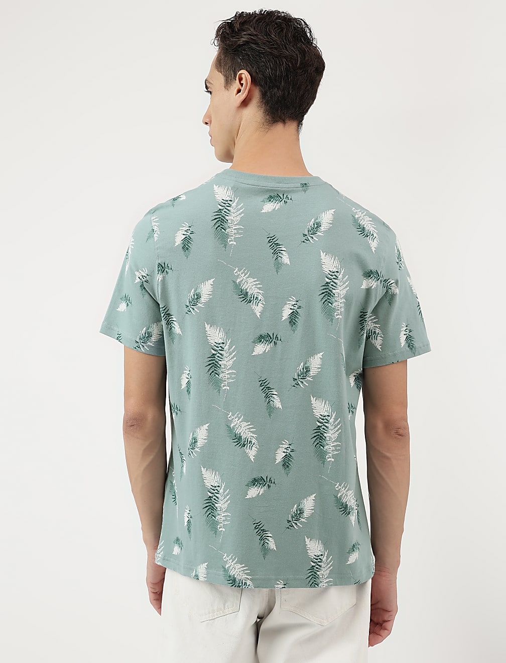 Cotton Rich Tropical Print T-Shirt