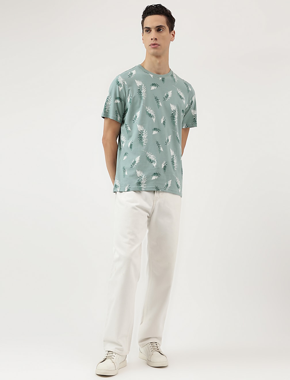 Cotton Rich Tropical Print T-Shirt