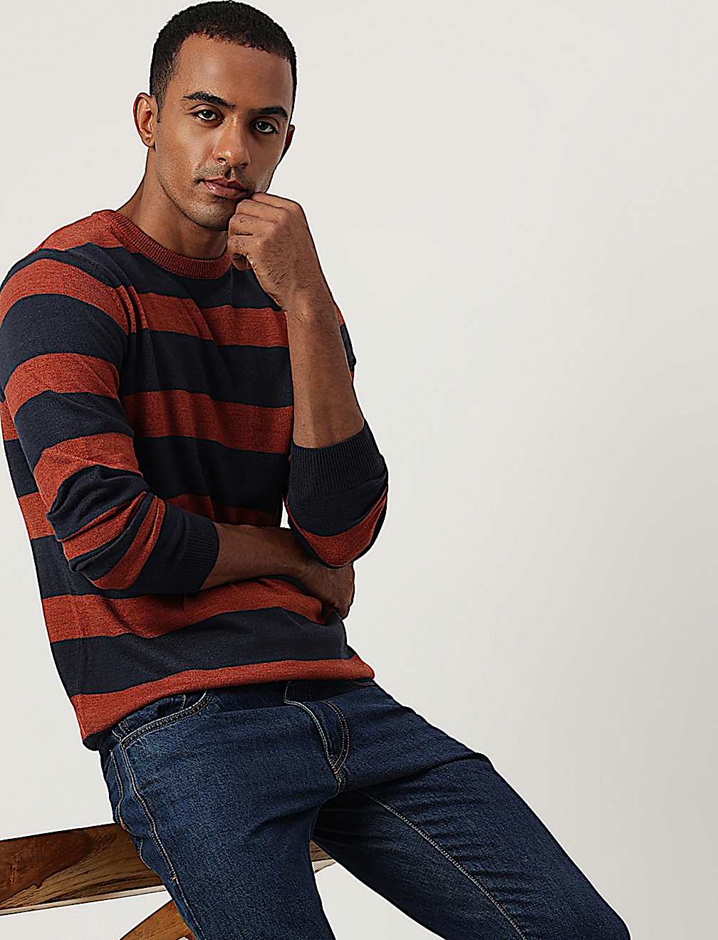 Striped Round Neck Jumper