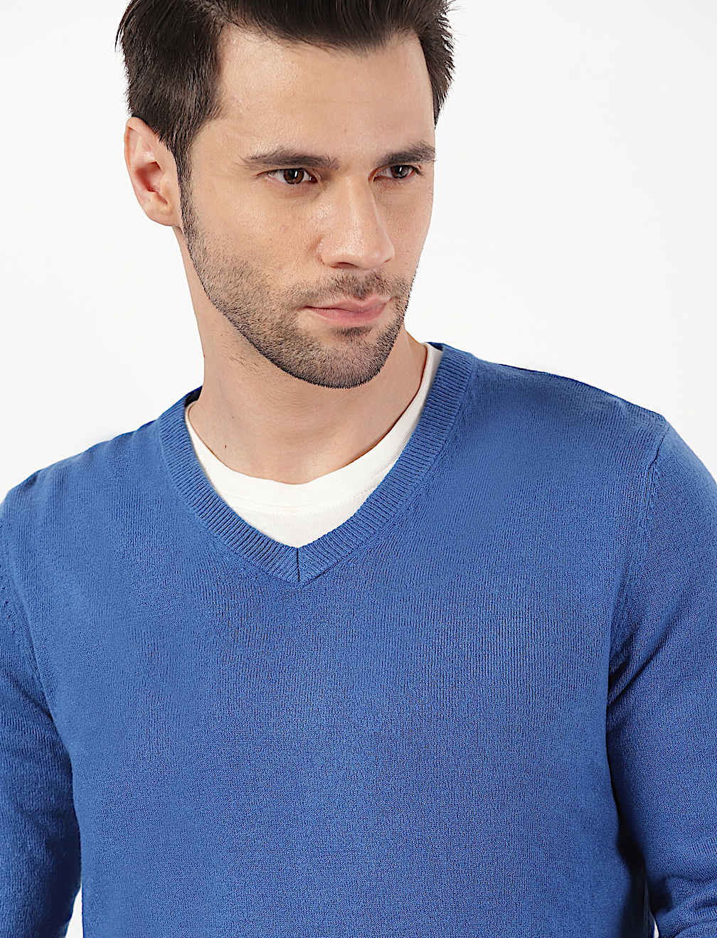 Pure Acrylic Plain V-Neck Cardigans