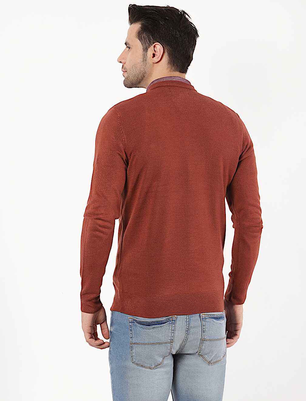 Pure Acrylic Plain V-Neck Cardigans