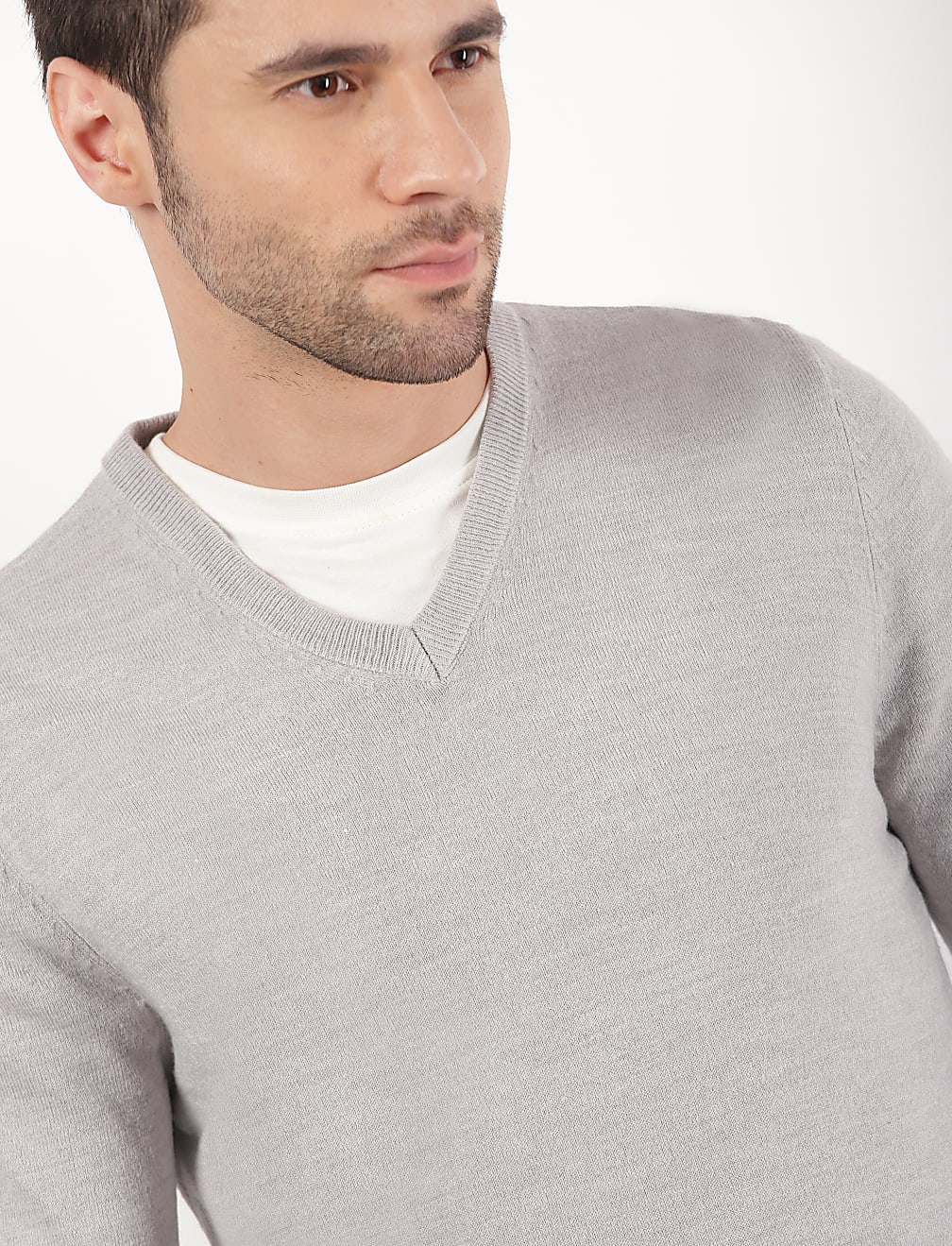 Pure Acrylic Plain V-Neck Cardigans