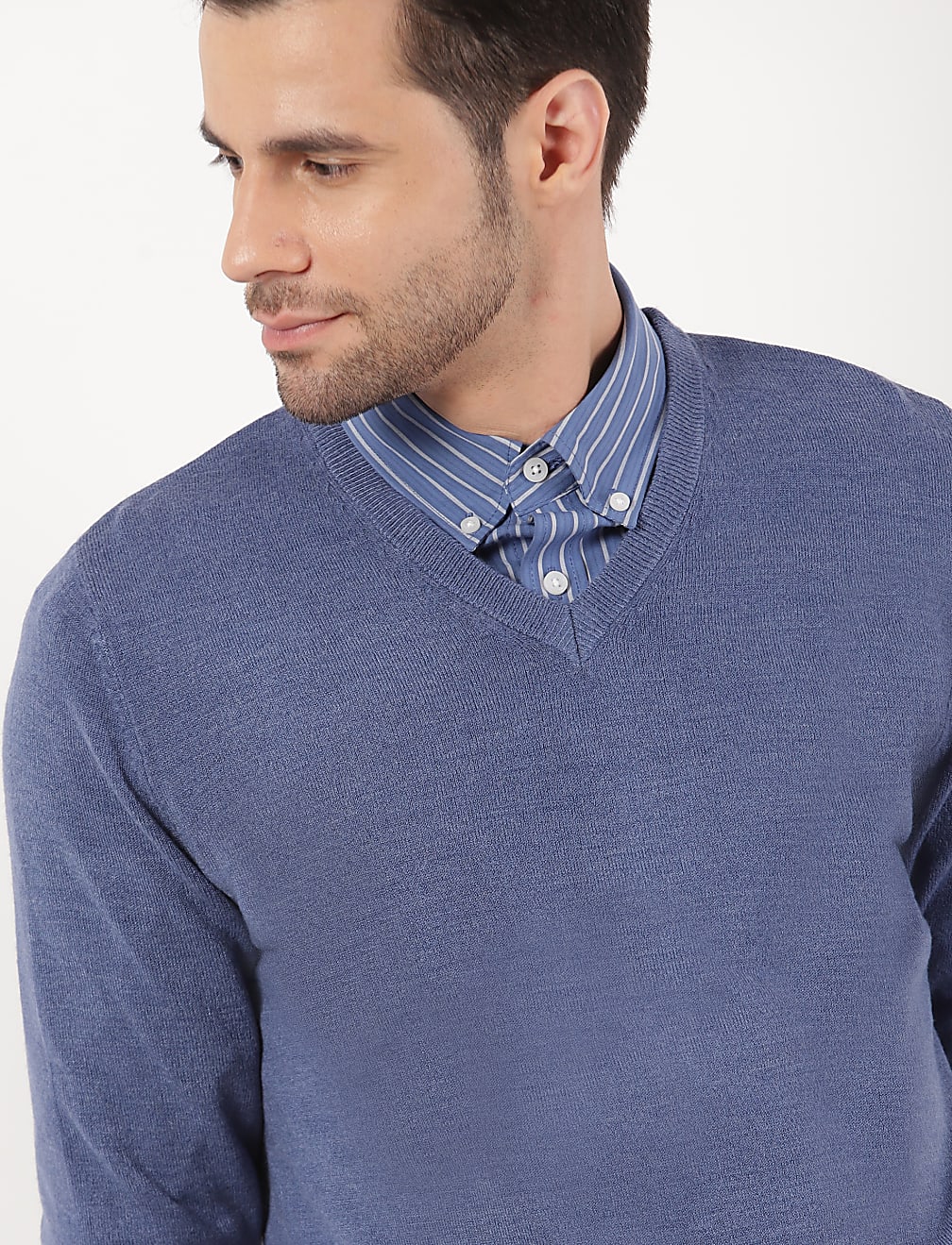 Pure Acrylic Plain V-Neck Cardigans