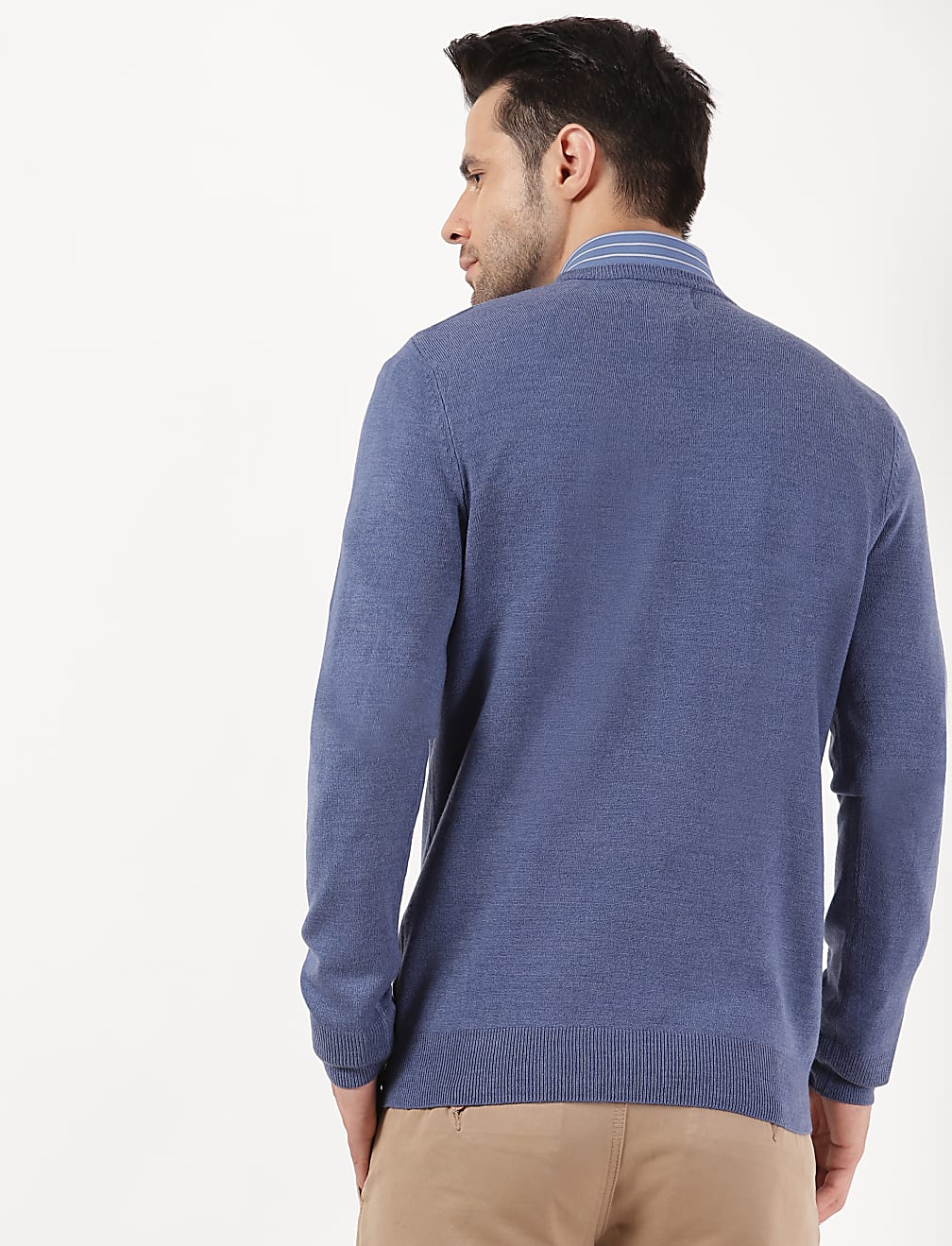 Pure Acrylic Plain V-Neck Cardigans