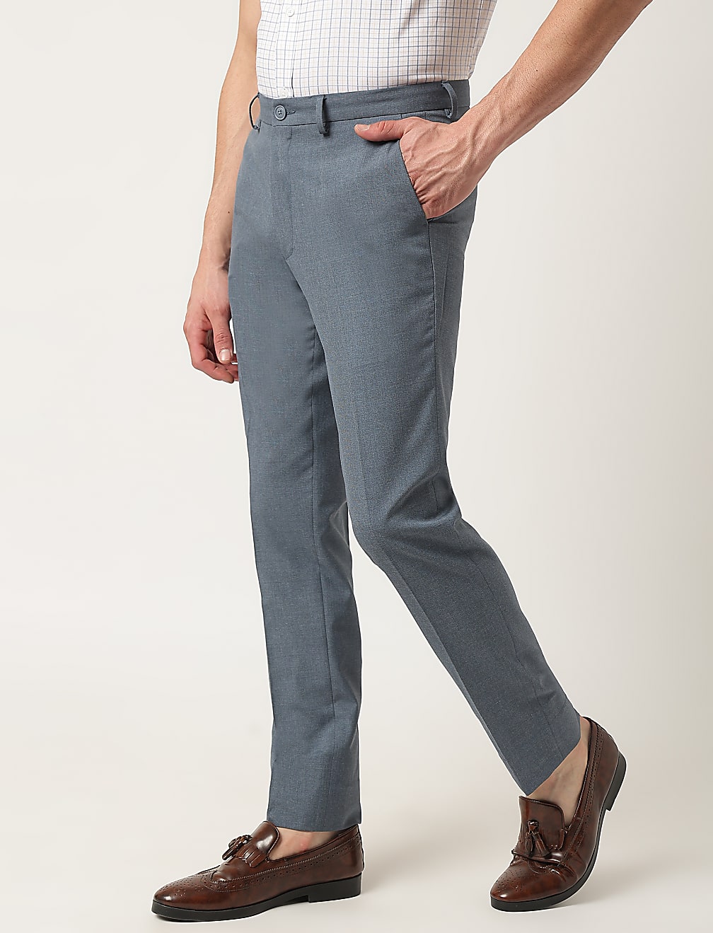 Plain Slim Fit Trouser