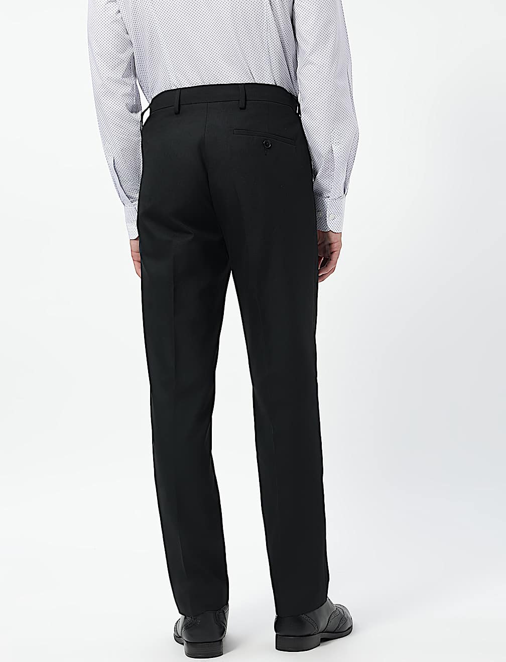 Mid Rise Flat Front Trousers