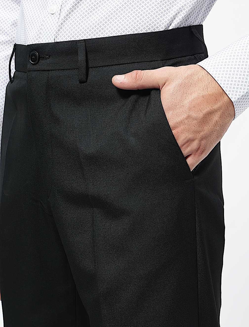 Mid Rise Flat Front Trousers
