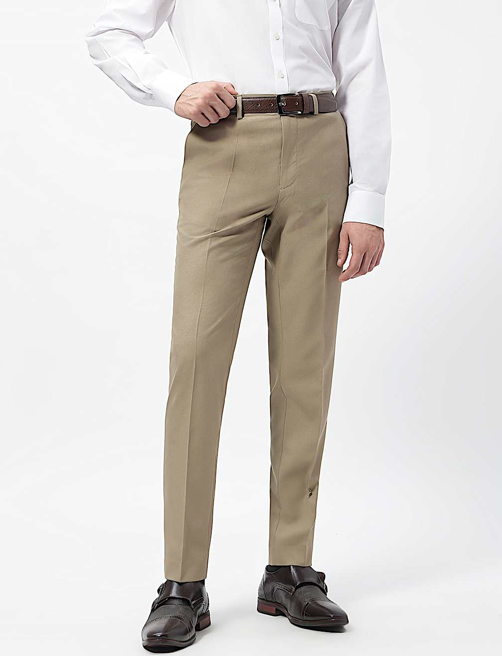 Slim Fit Mid Rise Trousers