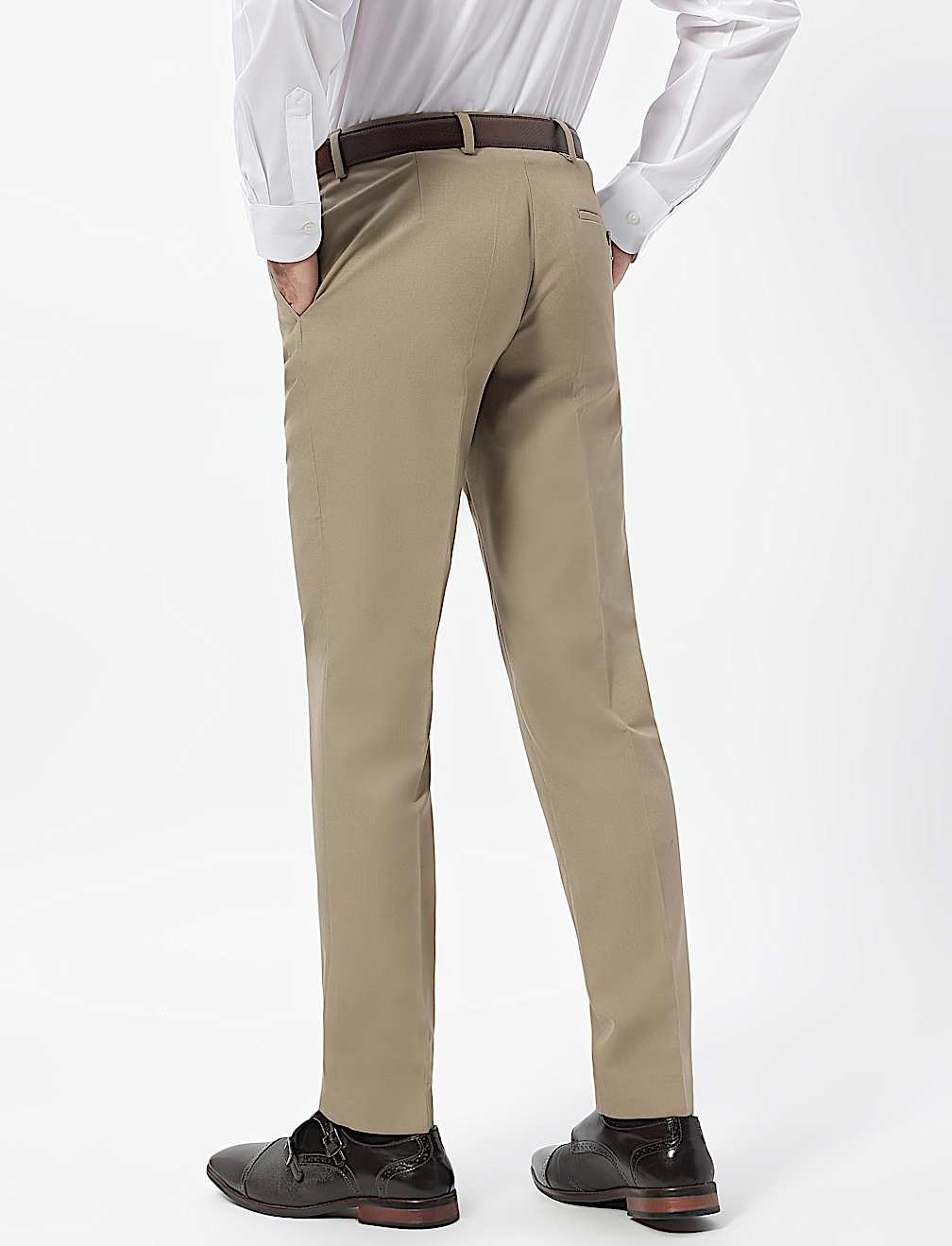 Slim Fit Mid Rise Trousers