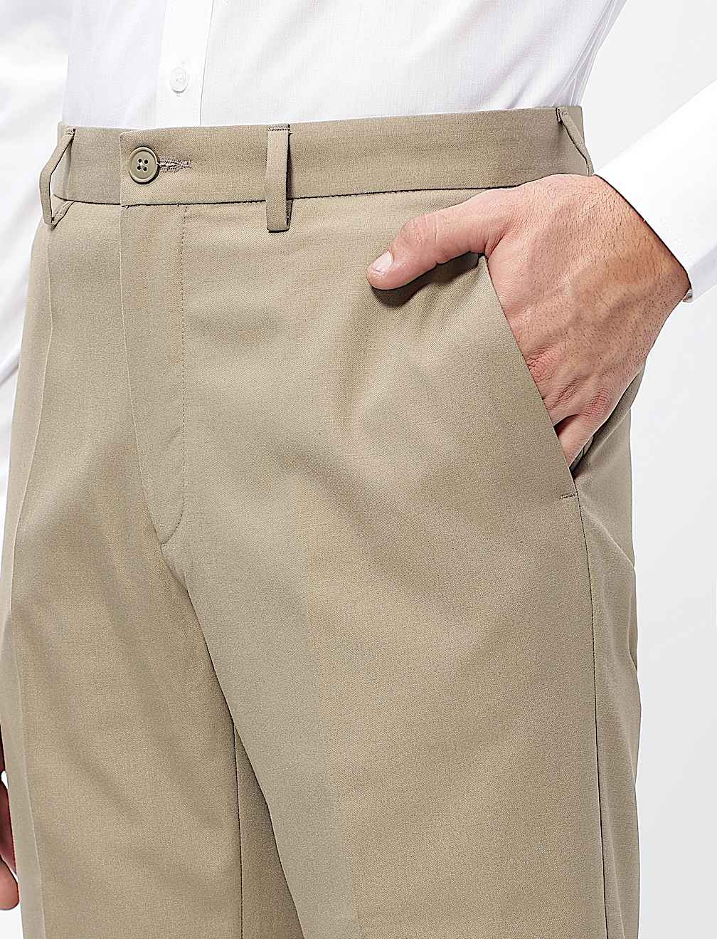 Slim Fit Mid Rise Trousers
