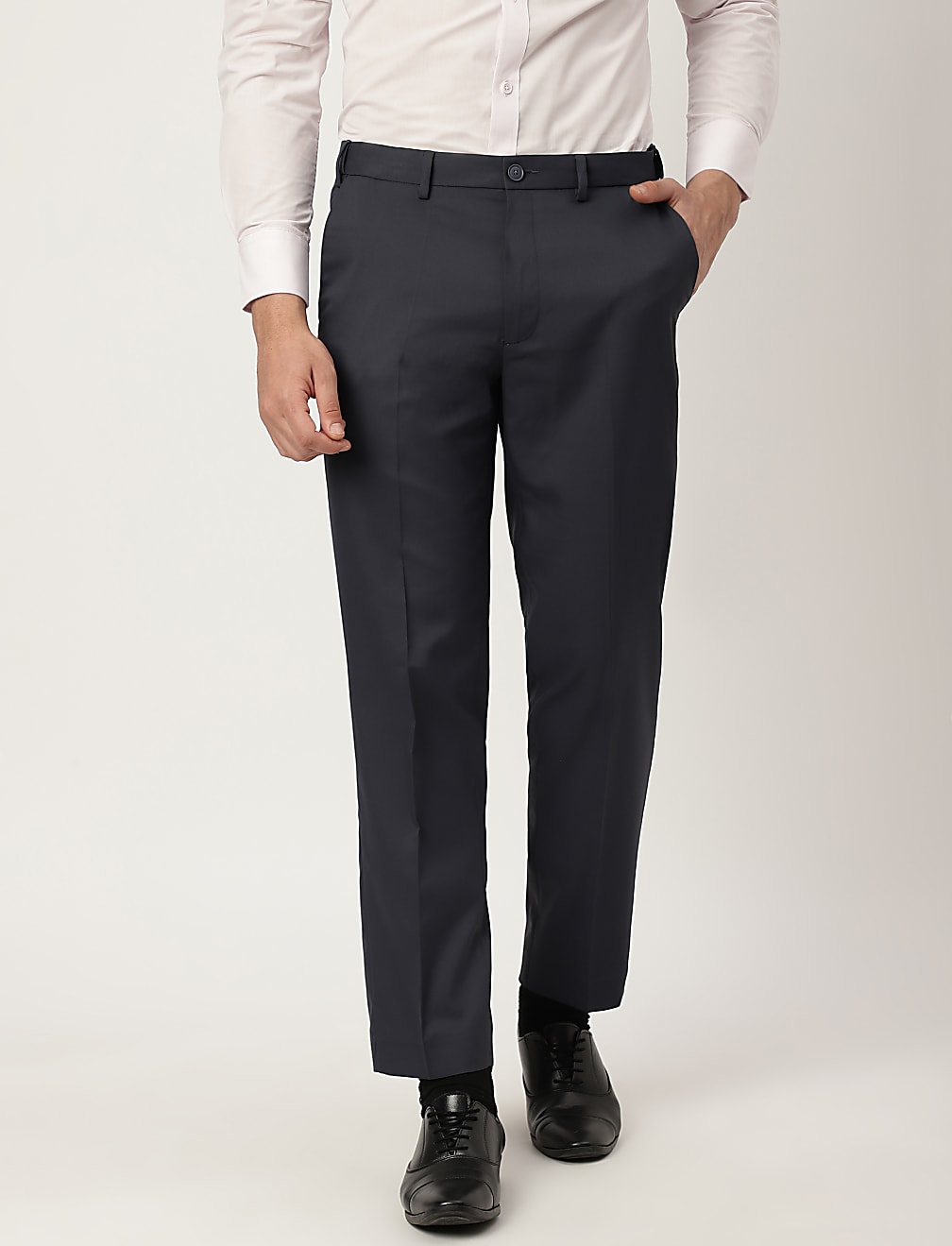 Regular Fit Crease Resistant Trousers