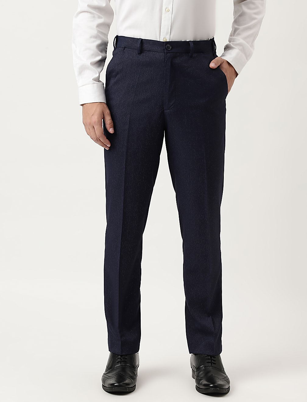 Regular Fit Striped Trousers