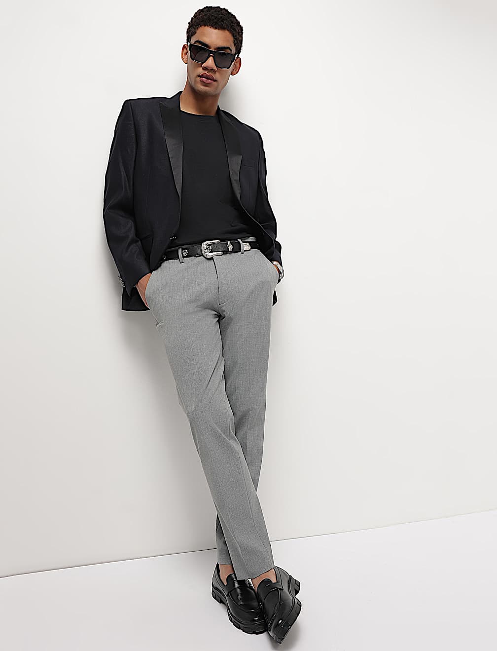 Mid Waist Slim Fit Trousers