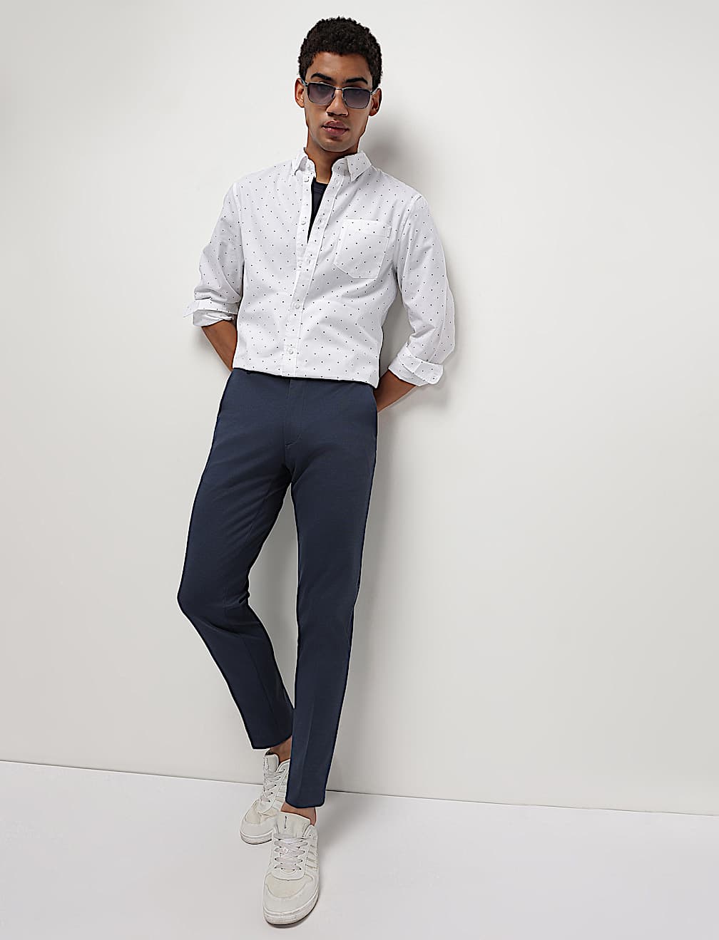 Mid Waist Slim Fit Trousers