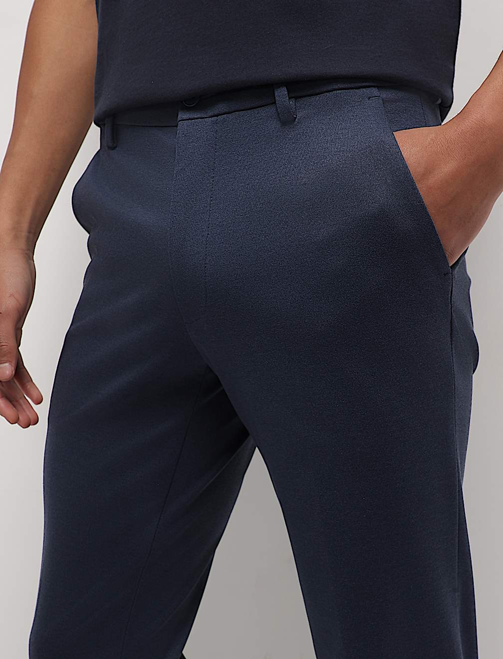 Mid Waist Slim Fit Trousers