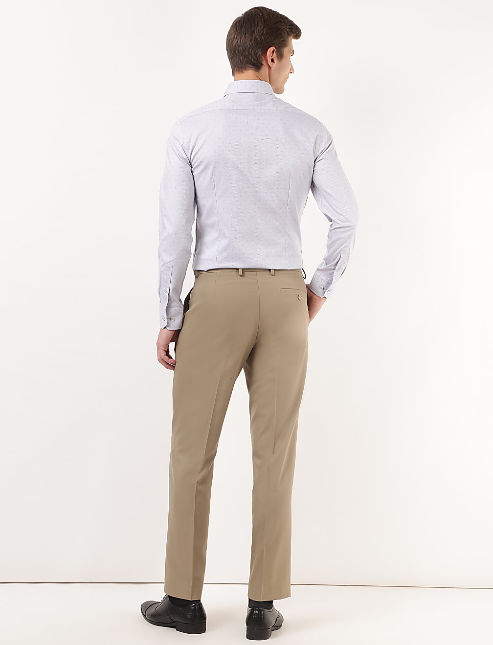 Plain Regular Fit Trousers