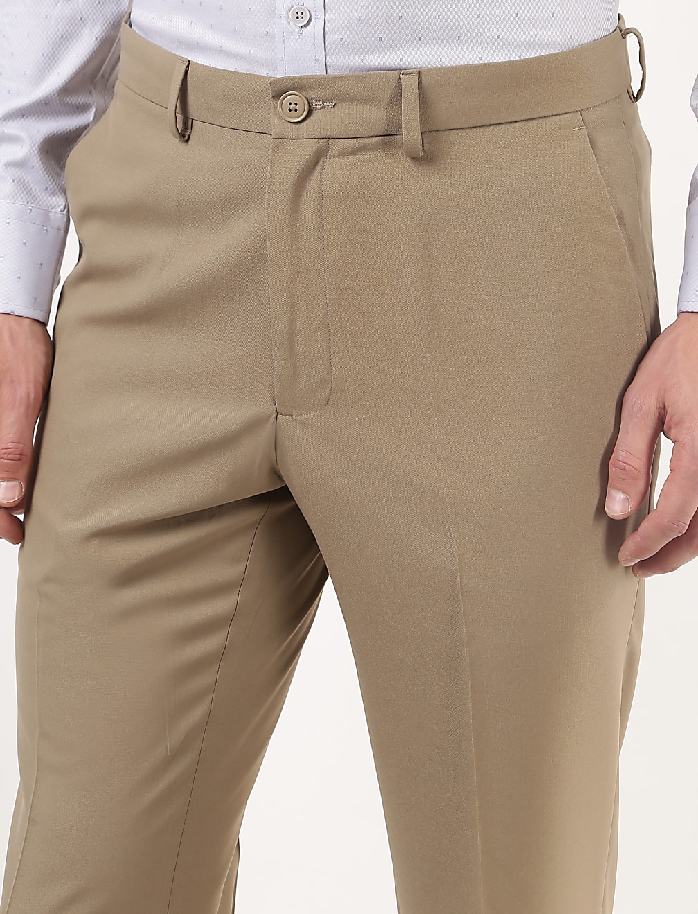 Plain Regular Fit Trousers