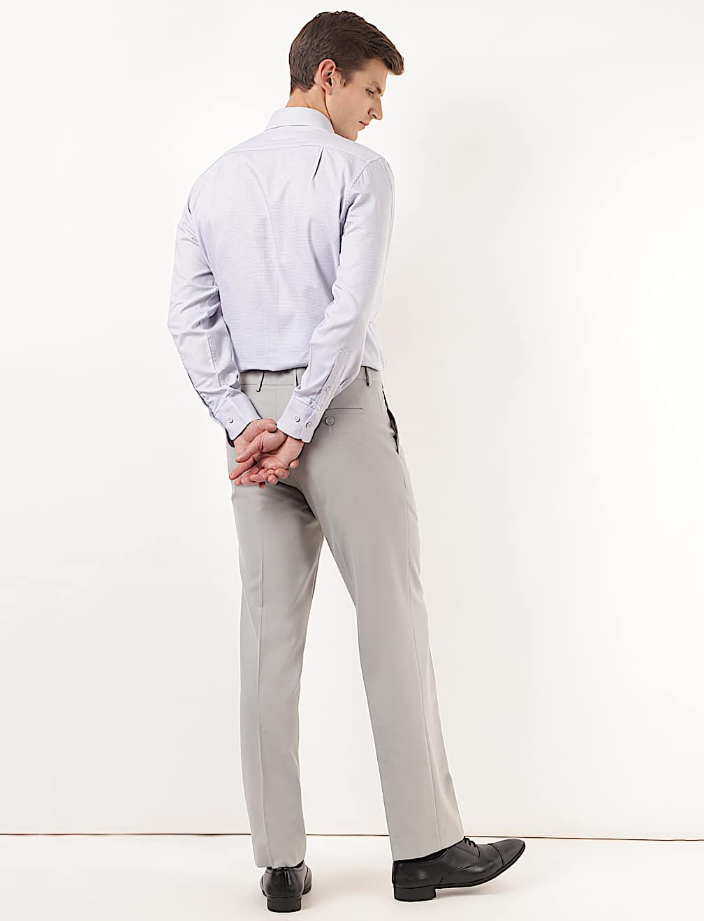 Plain Regular Fit Trousers