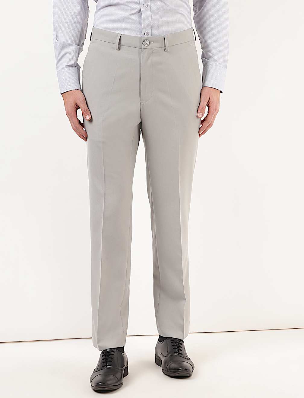 Plain Regular Fit Trousers