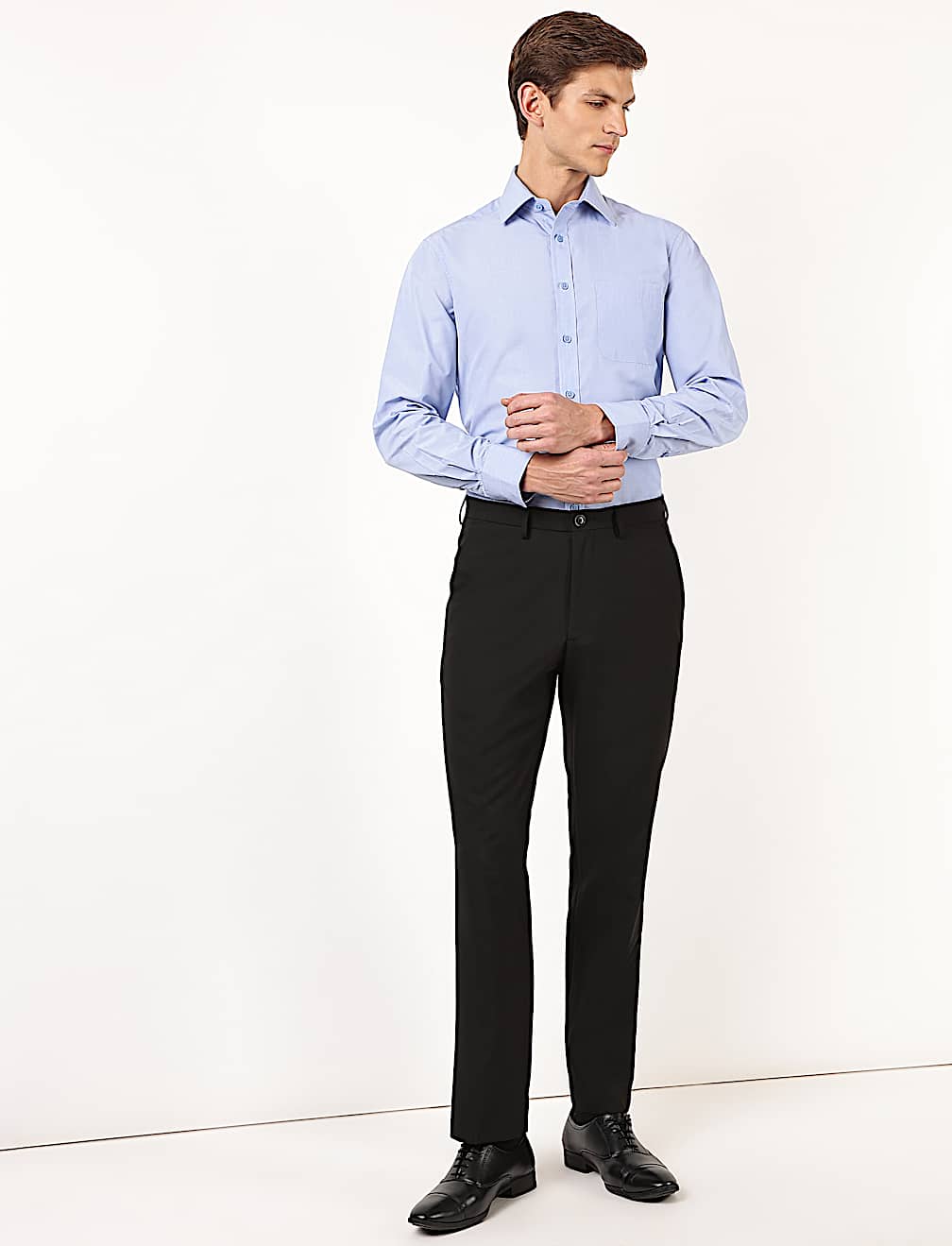 Plain Regular Fit Trousers