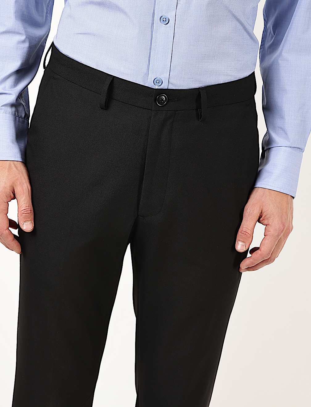 Plain Regular Fit Trousers
