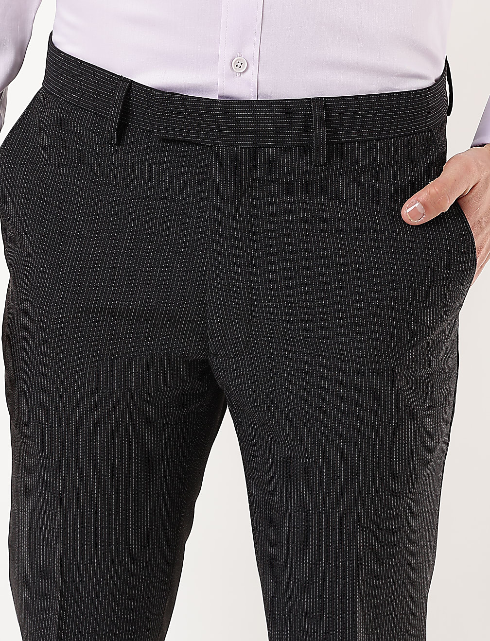 Slim Fit Striped Trousers
