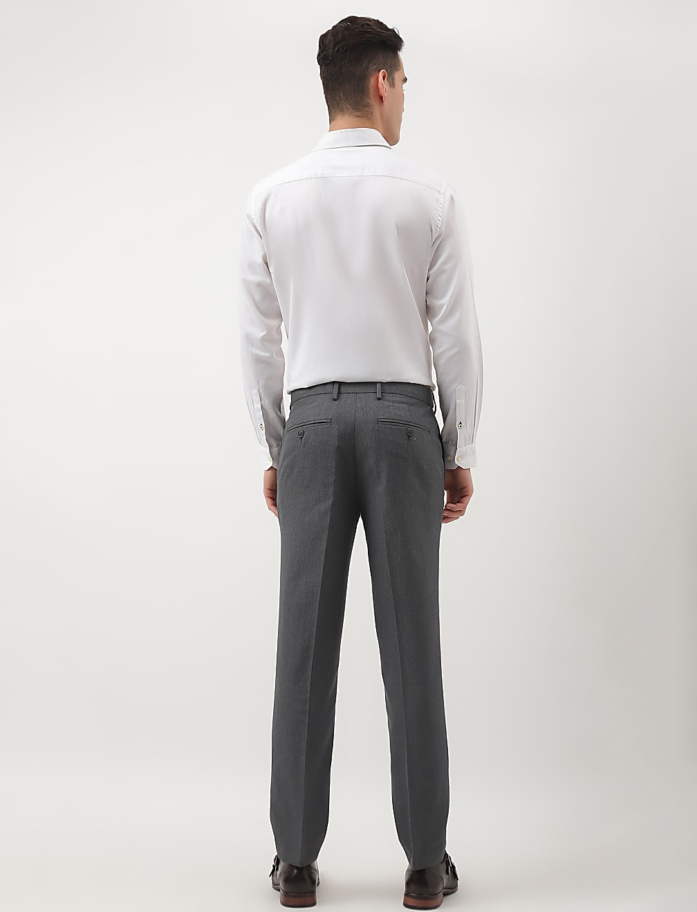 Plain Slim Fit Trousers